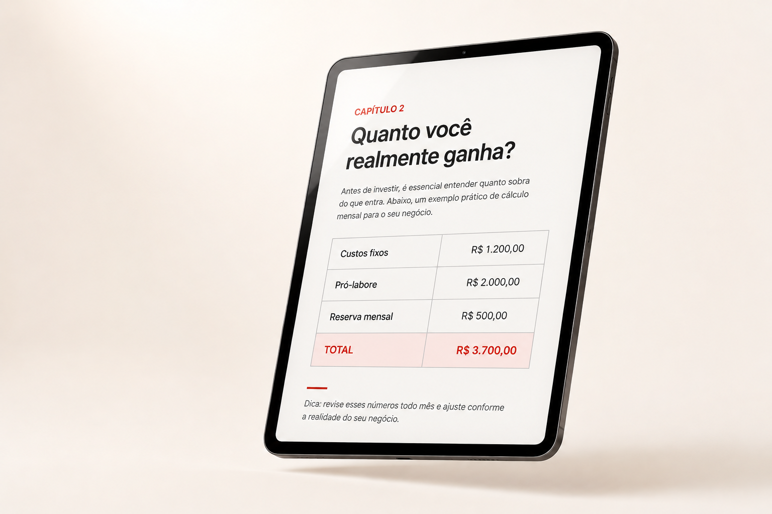 Capítulo 2: Fórmula do pró-labore