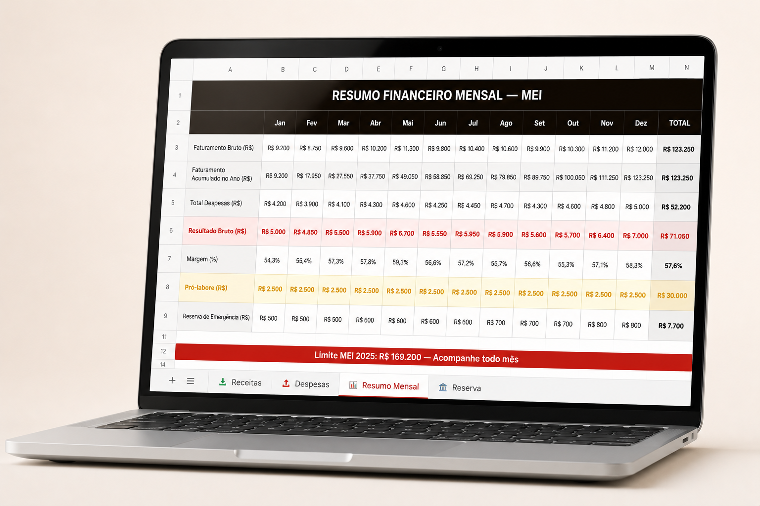 Planilha de Controle MEI