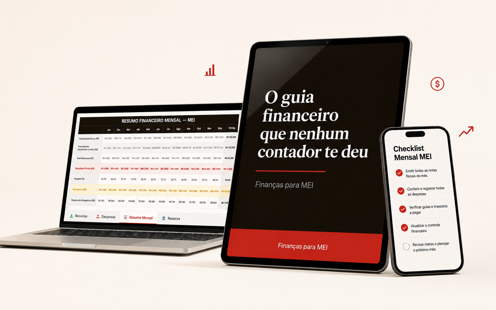 Mockup Finanças para MEI